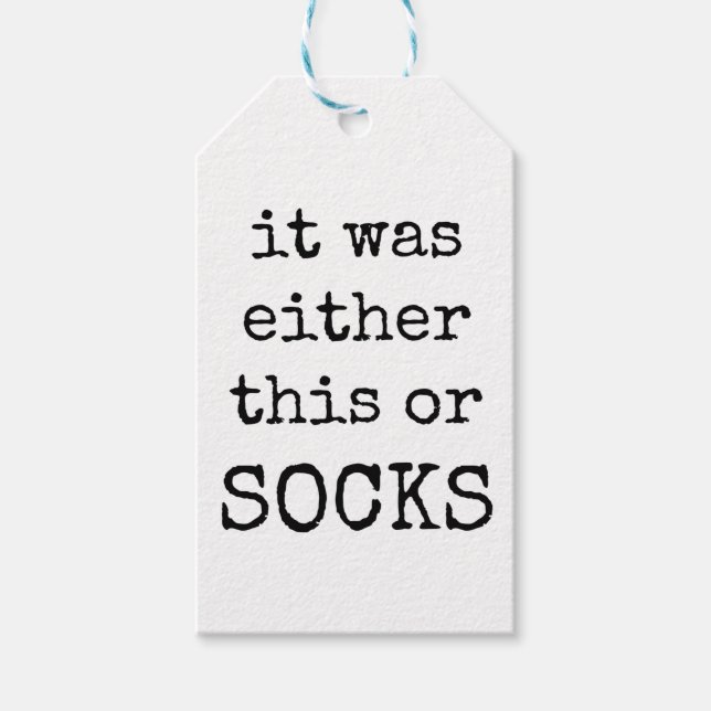 Sarcastic Gift Tags, Funny Present Label (Front)