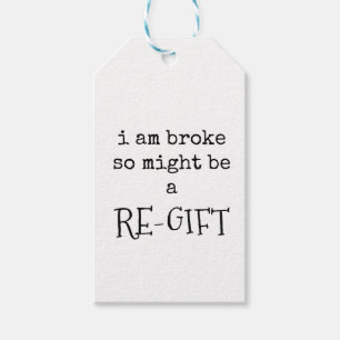 Sarcastic Gift Tags, Funny Quote Tag