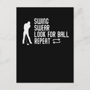 Sarcastic Golf Joke Golf Course Humour Golfing Postcard