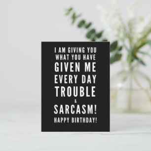 Sarcastic Happy Birthday Wishes for best friend Postcard