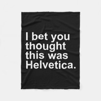 Sarcastic Helvetica Design Gift Graphic Designers  Fleece Blanket