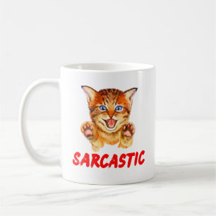 Sarcastic Hissing Cat Beware Coffee Mug