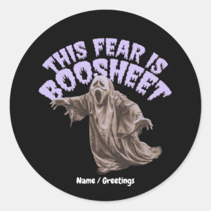Sarcastic Horror Ghost Slang Pun Graphic Classic Round Sticker