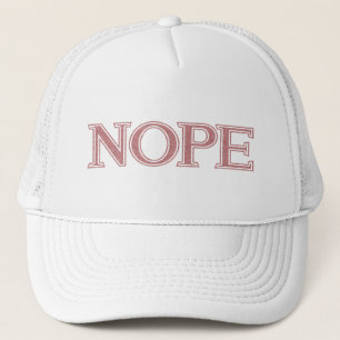 Sarcastic Humourous Blush Pink Glitter Nope Trucker Hat