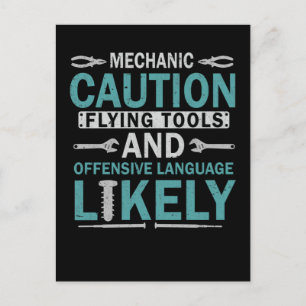 Sarcastic Mechanic Funny Garage Workshop Husband Postcard