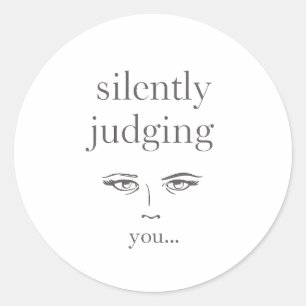Sarcastic Minimalist Introvert Humor Classic Round Sticker