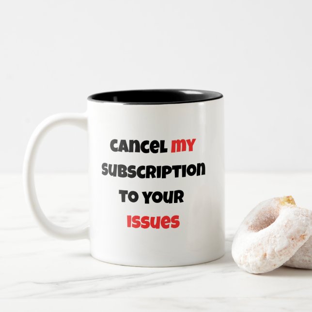 Sarcastic Minimalist Quote Mug - Cancel my (With Donut)