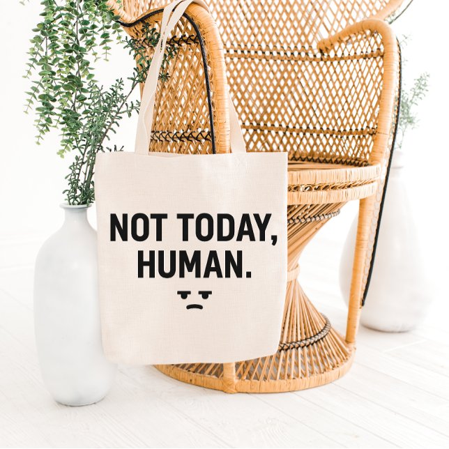 Sarcastic Minimalist Quote Tote Bag Design (Creator Uploaded)