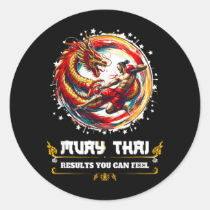 Sarcastic MMA Kickboxing Thai Boxing Martial Arts Classic Round Sticker