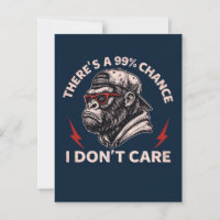 Sarcastic Monkey Graphic In Backward Hat & Shades