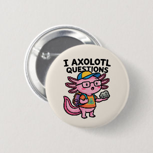 Sarcastic Nerd Axolotl I Axolotl Questions Meme 6 Cm Round Badge