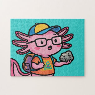 Sarcastic Nerd Axolotl I Axolotl Questions Meme Jigsaw Puzzle