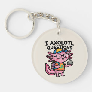 Sarcastic Nerd Axolotl I Axolotl Questions Meme Key Ring