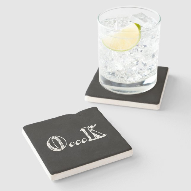 Sarcastic OK Stone Coaster (Side)