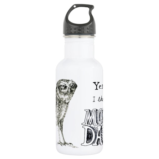 Sarcastic owl 532 ml water bottle (Front)