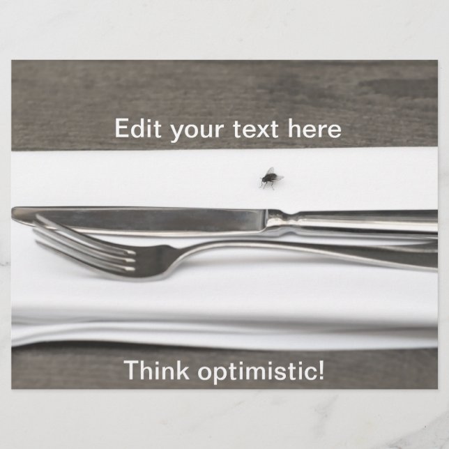 Sarcastic picture Think optimistic! Flyer (Front)