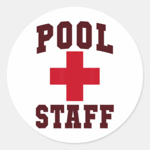 Sarcastic Pool Staff Off Duty Trip Lifeguards Vaca Classic Round Sticker