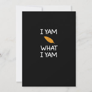 Sarcastic, Pun I Yam What I Yam, Funny, Joke, Fami Holiday Card