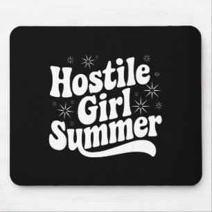 Sarcastic Quote Retro Saying Hostile Girl Summer B Mouse Pad