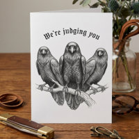 Sarcastic Raven Trio We're Judging You Fathers Day