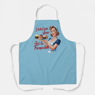 Sarcastic Retro Cupcake Housewife Apron