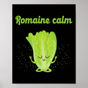 Sarcastic Romaine Calm Zen Yoga Peaceful Gym Cl Ne Poster