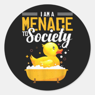Sarcastic Rubber Duck Rubber Ducky Quote Classic Round Sticker
