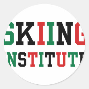 Sarcastic Skiing Institute Alumni Winter Cookies B Classic Round Sticker