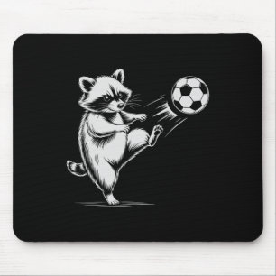 Sarcastic Soccer Racoon Kicking Ll Coach Dad Kids Mouse Pad