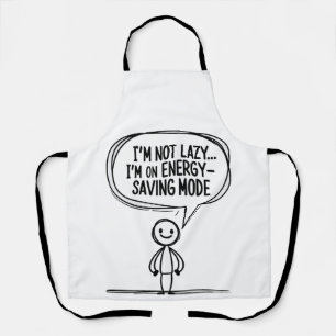 Sarcastic Stick Figure Quote – Energy Saving Apron