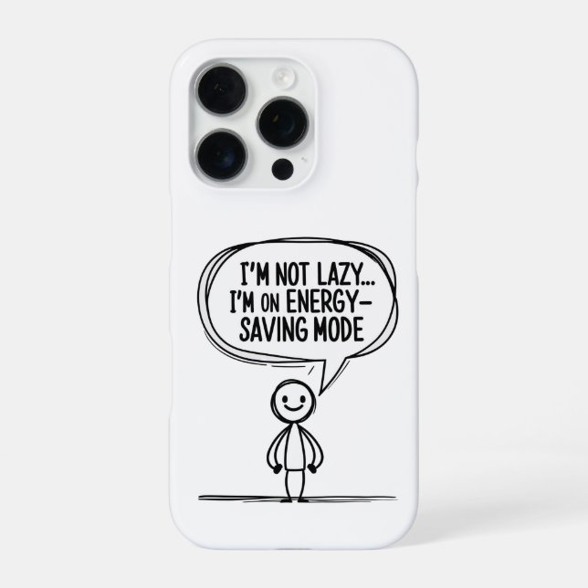 Sarcastic Stick Figure Quote – Energy Saving iPhone Case (Back)