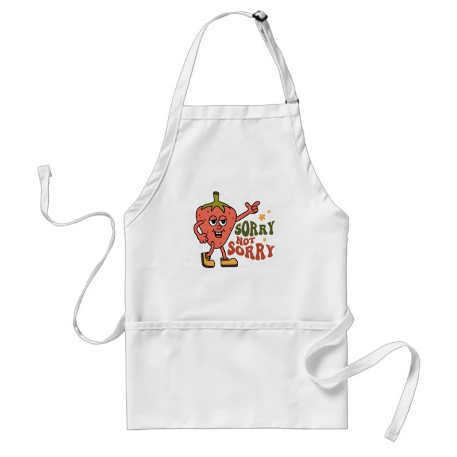 Sarcastic Strawberry Sorry Not Sorry Standard Apron (Front)