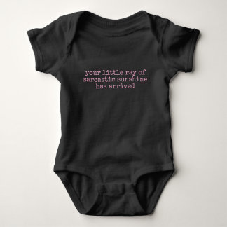 Sarcastic Sunshine Humour Character Design Baby Bodysuit