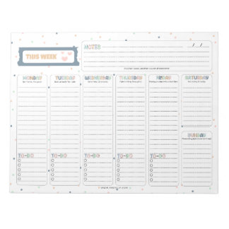 Sarcastic “This Week” Weekly Planner Snarky Quotes Notepad