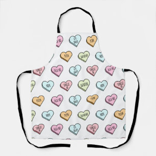 Sarcastic Valentine’s Candy Heart Pattern Apron