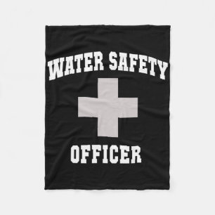 Sarcastic Water Safety Officer Boys Vacay Swim Cru Fleece Blanket