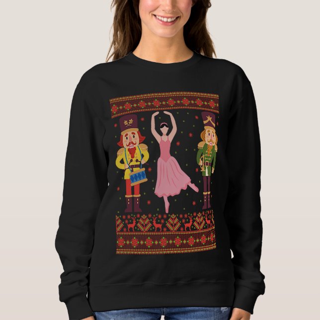 Sarcastic Xmas Nutcracker Ugly Christmas Sweater (Front)