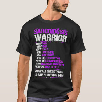 Sarcoidosis Awareness I Know Pain Purple Ribbon T-Shirt
