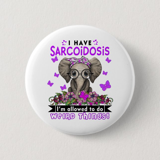 Sarcoidosis Awareness Month Ribbon Gifts 6 Cm Round Badge (Front)