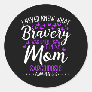 Sarcoidosis Awareness Mum Mothers Day Warrior Surv Classic Round Sticker