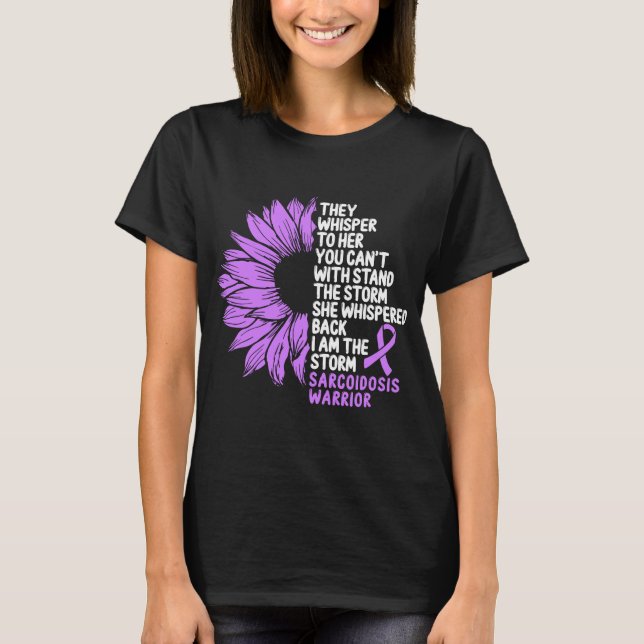 Sarcoidosis Awareness Purple Ribbon the Storm T-Shirt (Front)