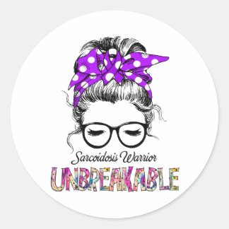 Sarcoidosis Awareness Ribbon Support Gifts Classic Round Sticker
