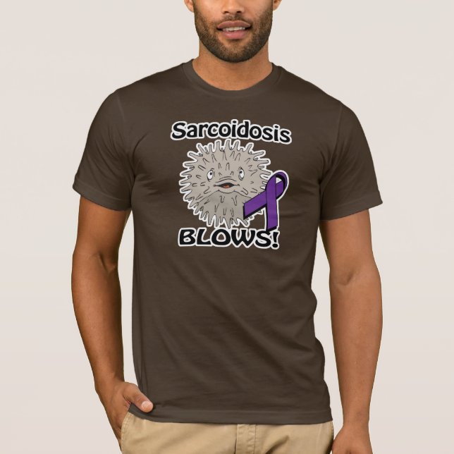 Sarcoidosis Blows Awareness Design T-Shirt (Front)