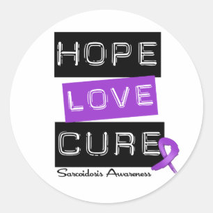Sarcoidosis Hope Love Cure Classic Round Sticker