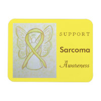 Sarcoma Awareness Ribbon Angel Custom Magnet