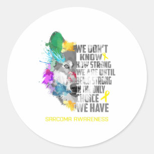 Sarcoma Awareness Ribbon Support Gifts Classic Round Sticker