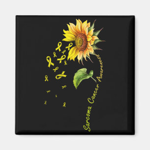 Sarcoma Cancer Awareness Sunflower Shirt Magnet