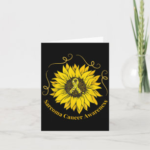 Sarcoma Cancer Awareness Sunflower Yellow Ribbon S Card
