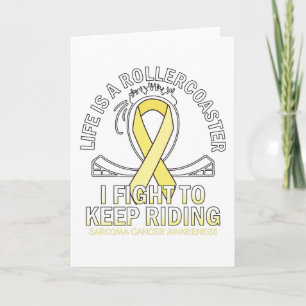 Sarcoma cancer awareness yellow ribbon gradient card