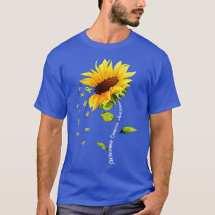 Sarcoma Cancer Awareness Yellow Ribbon & Sunflower T-Shirt